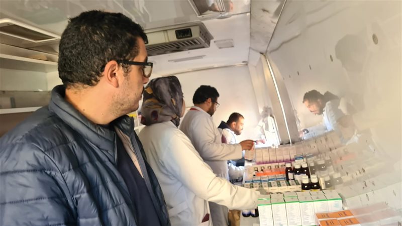 جانب من القافلة الطبية