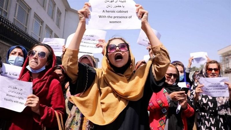 اعتصام أفغانيات رفضًا