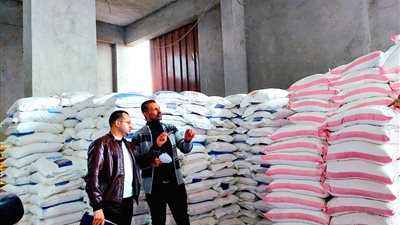 ضبط 7 أطنان دقيق ومكرونة مجهولة المصدر خلال حملة تموينية بمركز دمنهور 