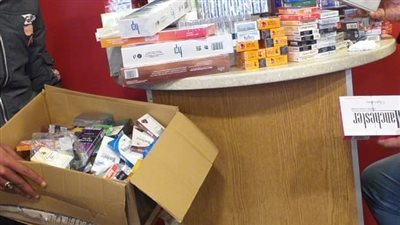 ضبط سجائر مجهولة المصدر فى الإسكندرية