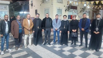 كوادر قيادية ببورسعيد تزور كنيسة الأنبا بيشوي لتقديم التهاني بأعياد الميلاد (صور) 