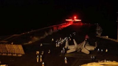 اللقطات الأولى للهجوم الأمريكي الجديد على اليمن (فيديو)