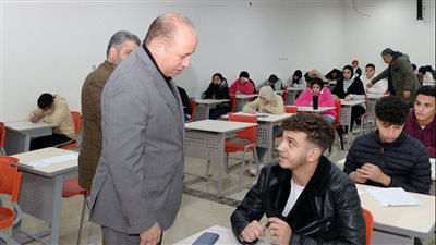 رئيس جامعة المنصورة الأهلية يتابع أعمال امتحانات الفصل الدراسي الأول للعام 2023-2024