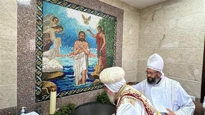 الأنبا أكليمندس يدشن معمودية ويرسم شمامسة بكنيسة مار مينا بالشروق