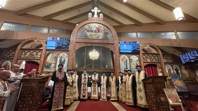 الأنبا كاراس يرسم 20 شماسا في عيد مار يوحنا بشمال كاليفورنيا