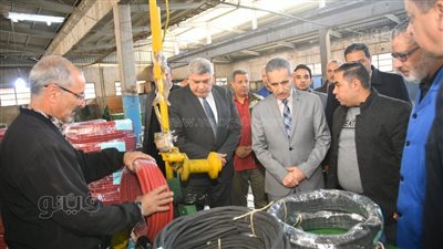 محافظ الغربية يتفقد شركة النصر لمنتجات الكاوتشوك للتوسع في الإنتاج 