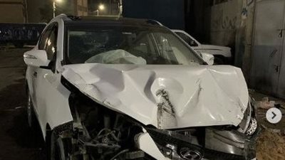 الفنانة المعتزلة لورا عماد تنجو من حادث سير مروع (صور) 