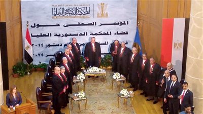 رئيس الدستورية يعرض 20 مبدأ دستوريا للمحكمة منذ دستور 2014