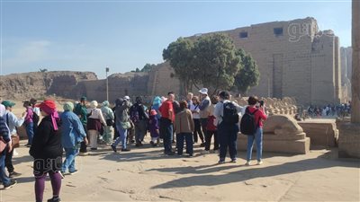 5 آلاف سائح يزور معبد الكرنك بالأقصر اليوم (صور)