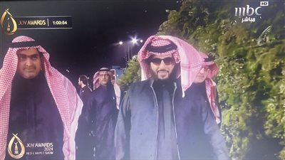 تركي الشيخ وأحمد عز في حفل جوائز 2024 joy awards 
