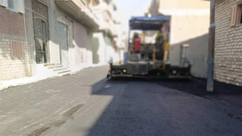 جانب من أعمال الرصف