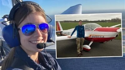 عمرها 16 سنة، مدربة طائرات شراعية ممنوعة من قيادة السيارات (فيديو)