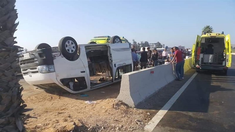 حادث انقلاب ميكروباص،
