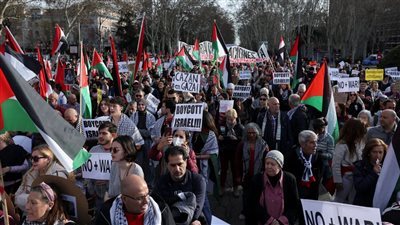 احتجاجا على حربها في غزة، 20 ألف متظاهر بمدريد يطالبون بمقاطعة إسرائيل