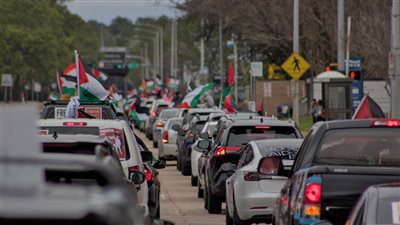 ناشطون يحتجون على استمرار العدوان الإسرائيلي أثناء زيارة بايدن لولاية كارولينا