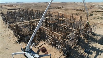 4 صور ترصد الأعمال الإنشائية لمحطة القطار السريع بمركز العدوة بالمنيا 