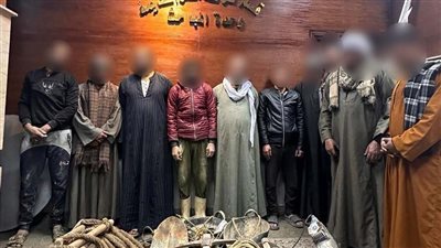 مباحث القاهرة تضبط 10 أشخاص للتنقيب عن الآثار وتشكيل عصابي نسائي للمخدرات 