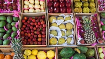 أسعار الفاكهة اليوم، ارتفاع التفاح والرمان في سوق العبور