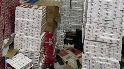 ضبط 55 ألف عبوة سجائر مهربة جمركيًا ومجهولة المصدر بالإسكندرية (صور)