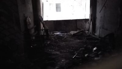 معاينة حريق شقة في كرداسة: انفجار أنبوبة غاز