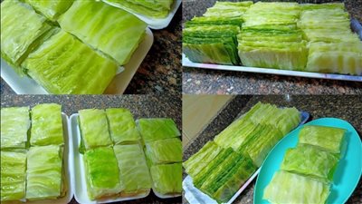 استعدادا لشهر رمضان، طريقة تفريز أوراق الكرنب
