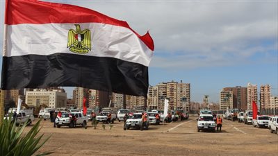 محافظ القليوبية يشهد اصطفاف معدات الإزالات للموجة 22 