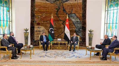المنفي يثمن الدور المصري الداعم لليبيا وتوحيد مؤسسات الدولة 