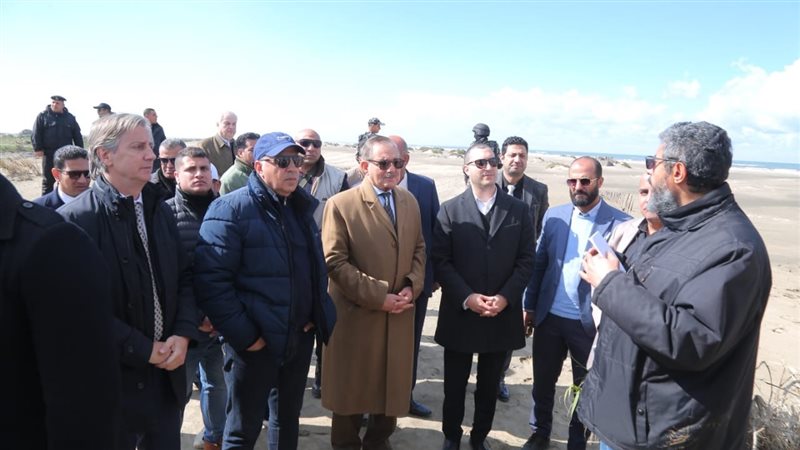 وزير الري خلال زيارته