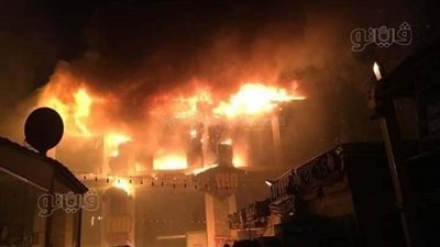 20 مصابا باختناق إثر حريق مول تجاري في بورسعيد (صور)