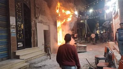 اشتعال النيران في مطعم بالغربية بعد افتتاحه بساعتين (صور)