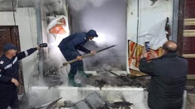 تسرب غاز وراء حريق مطعم بالوراق 