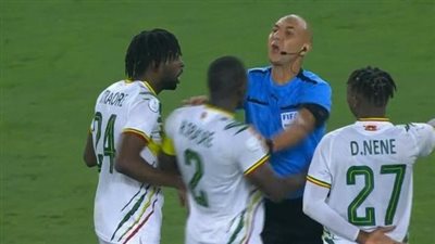 اعتراض قوي من لاعبي مالي على محمد عادل بعد وداع أمم إفريقيا (صور)