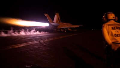 واشنطن تنشر صور طائرات استهدفت مواقع الحوثيين في اليمن 