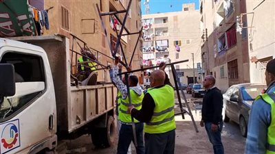 رفع 408 حالات إشغال طريق مخالف بنطاق 4 مراكز بالبحيرة