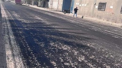 بدء رصف شارع ترعة السواحل في إمبابة (صور)