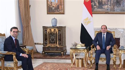  السيسي يستقبل وزير الخارجية الفرنسي ويجتمع مع وزير العدل (فيديو)