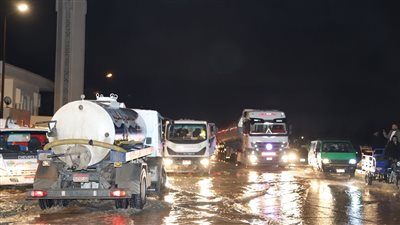 سقوط أمطار غزيرة على غرب الإسكندرية (صور)