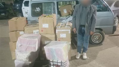 ضبط 40 ألف قطعة ألعاب نارية بحوزة سائق بالجيزة 