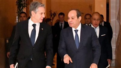 رسائل حاسمة من السيسي لوزير خارجية أمريكا لوقف إطلاق النار بغزة