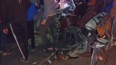 مصرع شخص في حادث تصادم مروع بالإسماعيلية (صور) 