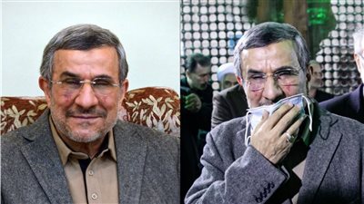بعد غياب أشهر، كدمات على وجه أحمدي نجاد تثير تساؤلات في إيران (صور)