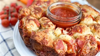 طريقة عمل مونكى بريد بيتزا، مخبوزات لا تقاوم 