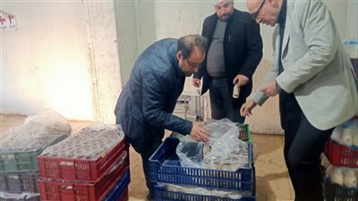 ضبط 245 زجاجة لبن مبستر غير مطابقة للمواصفات القياسية بالعبور