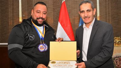 محافظ الغربية يهنئ البطل حامد خلاف لحصوله على ذهبية العالم في القوة البدنية للعام الثاني على التوالي