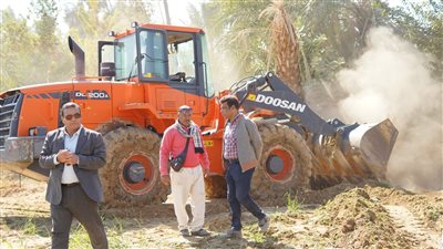 تنفيذ 3 قرارات إزالة بمركز الزينية على مساحة 20 فدانا بمحافظة الأقصر 