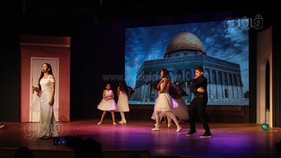 أعطونا الطفولة،عرض غنائي استعراضي يدعم القضية الفلسطينية على مسرح محمد صبحي (فيديو)