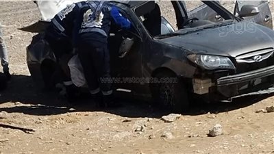 إصابة 7 أشخاص من أسرة واحدة في حادث مروري بالوادي الجديد 
