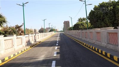 الانتهاء من أعمال رصف وصيانة كوبري الملك فاروق في المنيا 