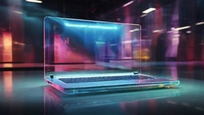 طرح أول لاب توب شفاف في العالم
