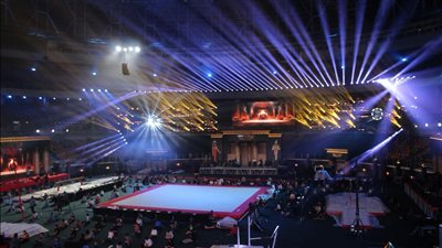 اتحاد الجمباز يضع اللمسات الأخيرة على حفل افتتاح بطولة العالم